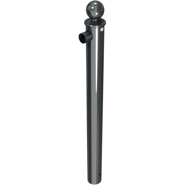 Sikkerhedsgel�nder / | afgr�nsningsgel�ndere | Fast stolpe til afgr�nsningsgel�ndere til indst�bning i beton | Endestolpe til afgr�nsningsgel�ndere | varmgalvaniseret og lakeret (RAL 7016)